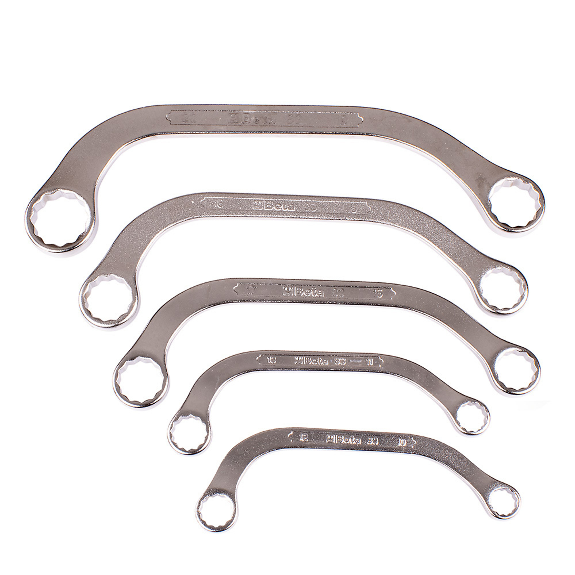 Beta, Double End Half Moon Box Wrench Set, Model# 83/S5